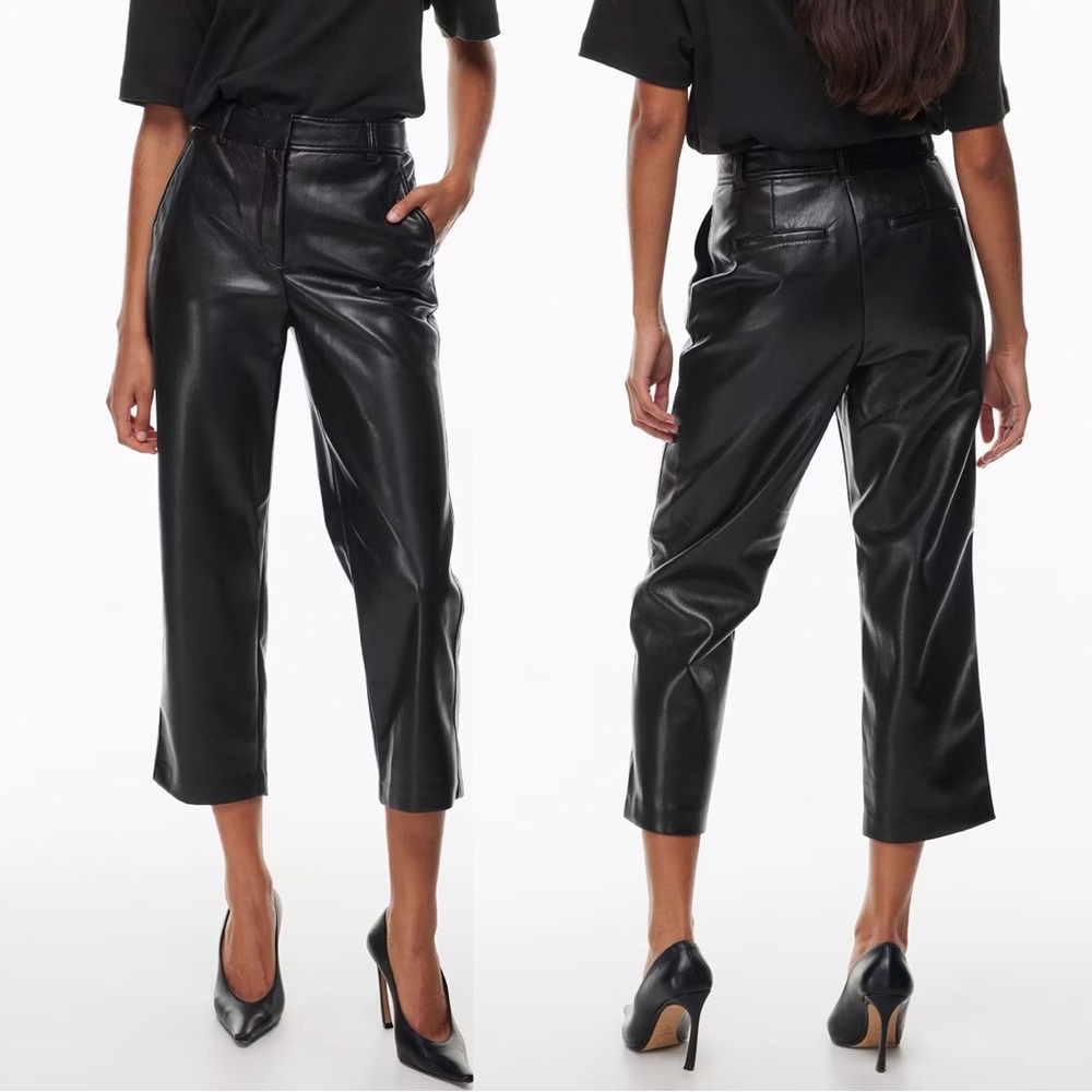 Aritzia Babaton Command Cropped Faux Leather Pants